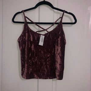 Velvet Crop Top